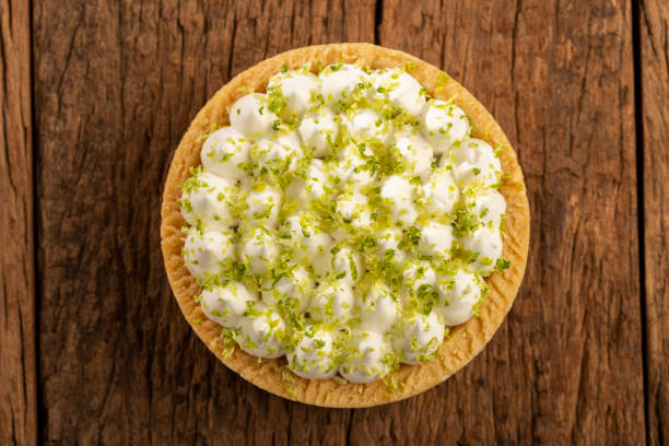 istock Tasty lemon tartlet on the table. 1408941119