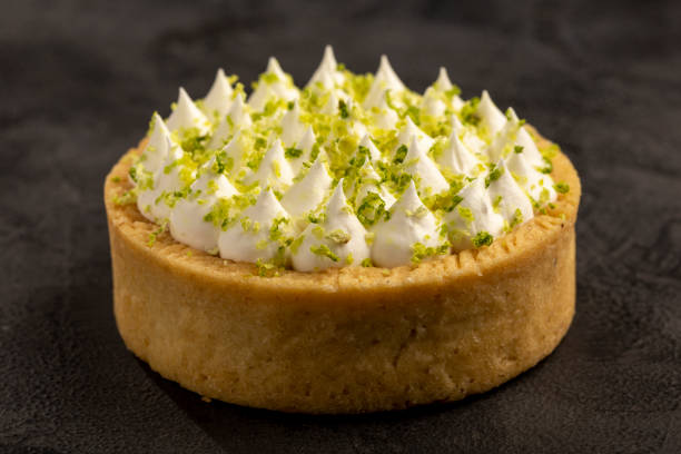 istock Tasty lemon tartlet on the table. 1408941224