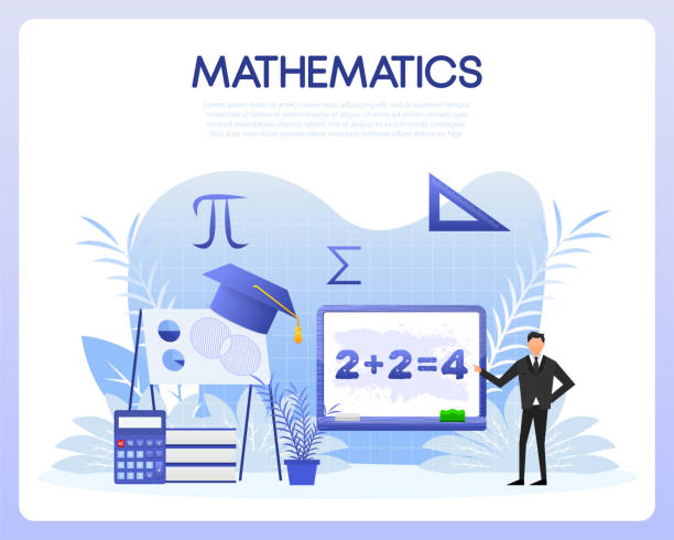 수학 이론 공식. 수학 학교 과목. 수학, 아이디어 학습. - geometry mathematics mathematical symbol triangle stock illustrations