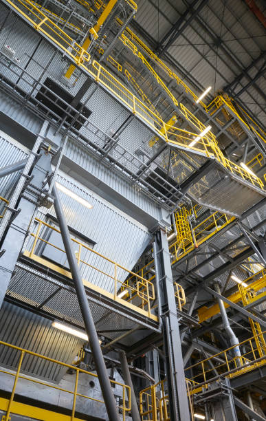 istock Industrial infrastructure at a waste incineration plant. 1408947080