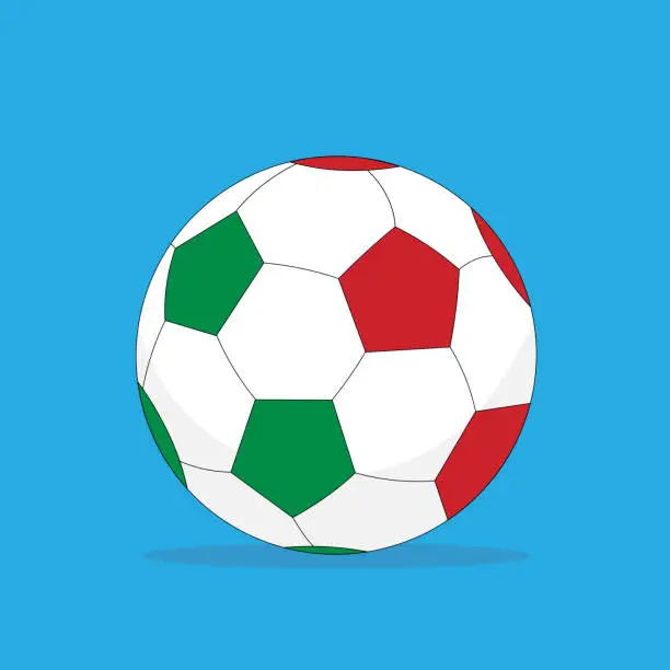 Vector illustration of Italy football