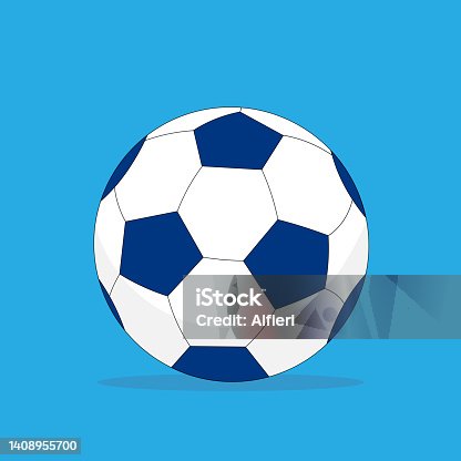istock Blue and white football 1408955700