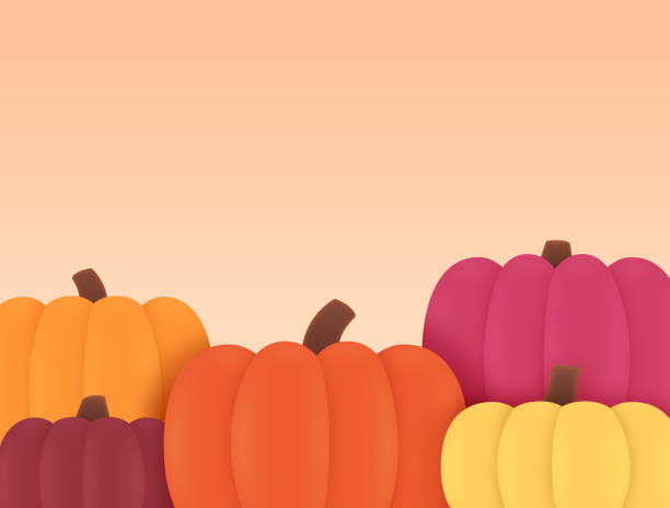 jesienna jesienna dynia tło - pumpkin patch stock illustrations