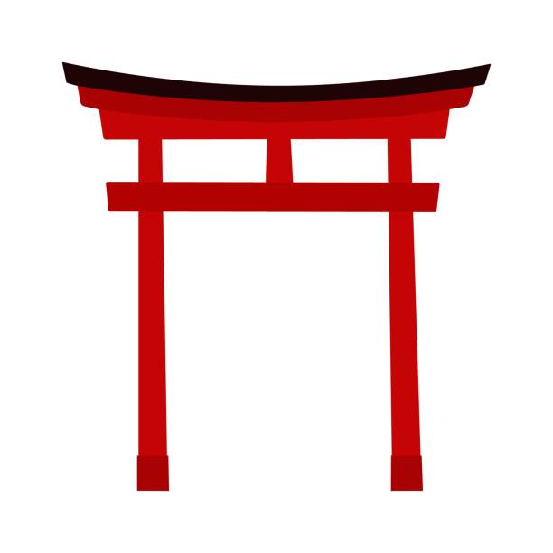 istock Torii traditional Japanese religious symbol, gateway to the sanctuary, sacred space, made of stone or wood, tourist attraction 1408960819