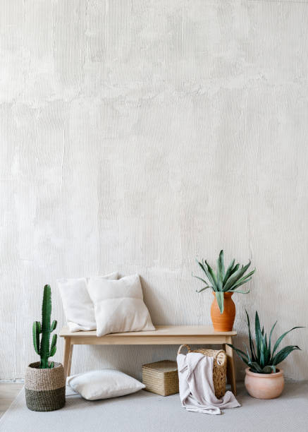 istock Decor and plants in cozy room interior design 1408980887