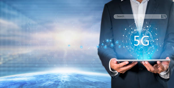 istock Hand of business man hold tablet connect network 5G with icon concept, technology network wireless systems and internet of things, new technologies coming up in the future. Network connection 5G 1409000253