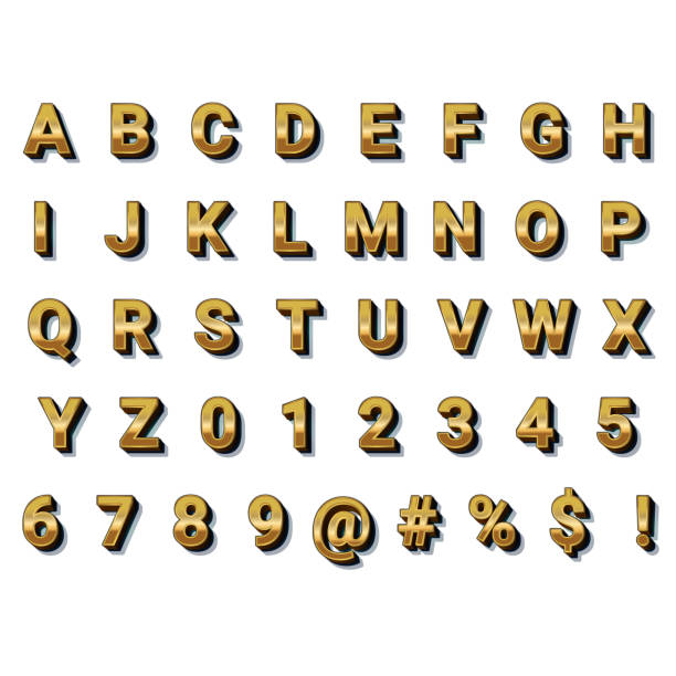istock set of golden alphabet letters on white background 1409004657