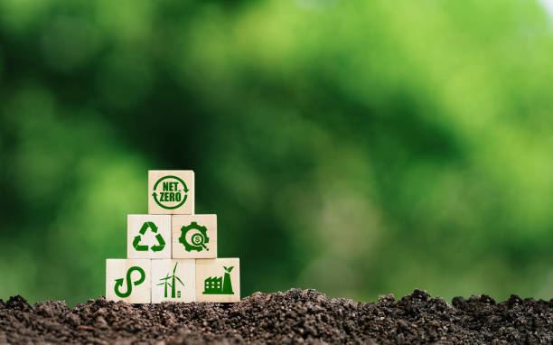 istock Net Zero and Carbon Neutral Concepts Net Zero Emissions Goals Weather neutral long-term strategy. 1409008219