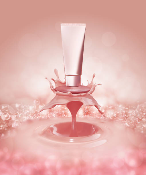 podium rose scène affichage stand eau liquide rose solide éclaboussure forme moment capturer ondulation fraîche. - stage makeup gold shiny jewelry photos et images de collection