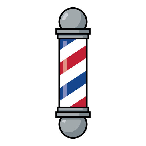 парикмахерская шест - barbers pole stock illustrations