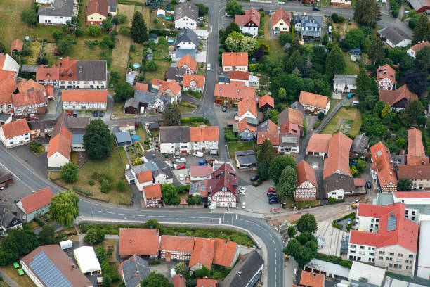 istock German village or town from above. Top view. Landscape. 1409017008