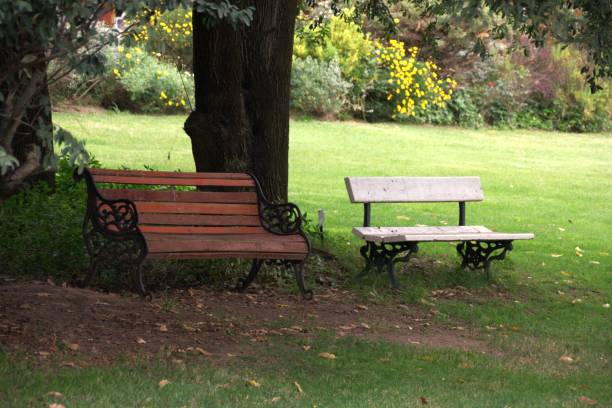 istock Empty seats in the garden 1409034109