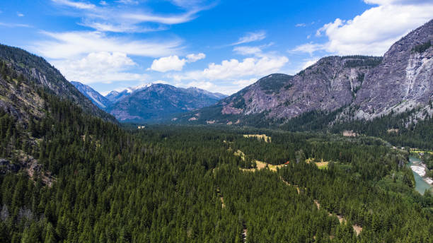 ノースカスケード、ワシントン - north cascades national park aerial view washington state usa ストックフォトと画像