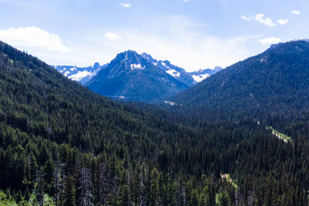 north cascades (waszyngton) - north cascades national park mountain above cascade range zdjęcia i obrazy z banku zdjęć