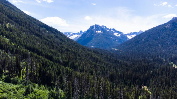 north cascades, washington - north cascades national park awe beauty in nature cloud foto e immagini stock