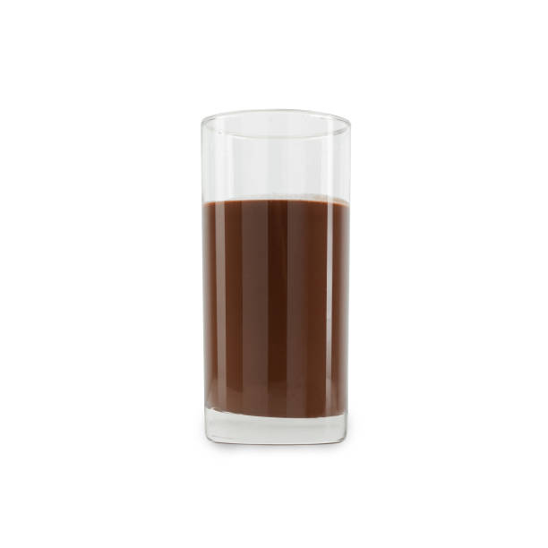 istock Cocoa glass isolated on white background with clipping path 1409040389