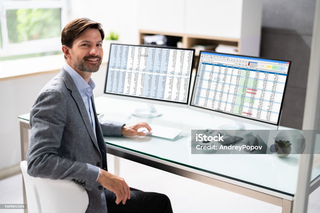 Data Analyst Manager Professional Data Analyst Stock Photo - Download Image Now - Data ...