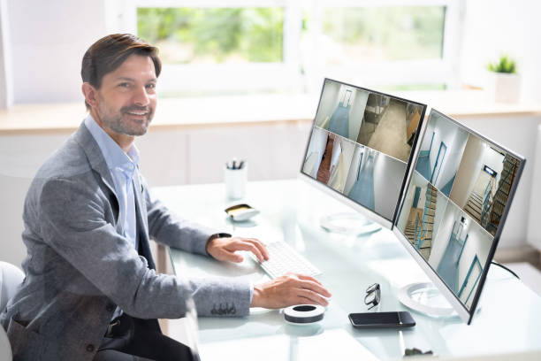 istock Business Security Monitor Tech 1409041576
