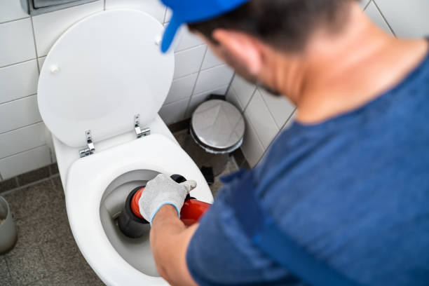 istock Plumber Toilet Blockage Assistance. WC Cleaning 1409042406