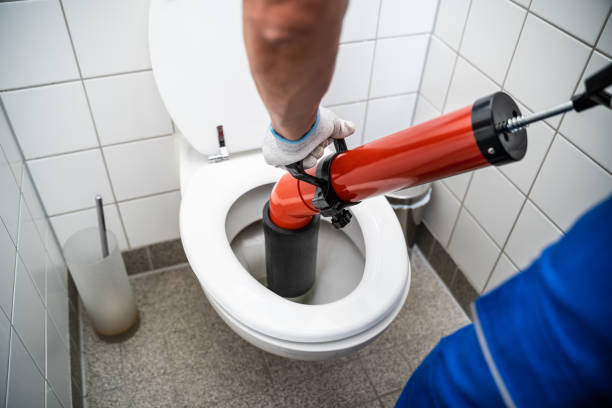 istock Plumber Toilet Blockage Assistance. WC Cleaning 1409042407