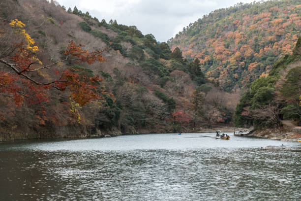 istock Autumn Mountain Valley in Arashiyama 1409044370