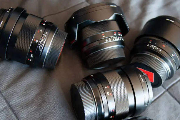 Photo of SLR camera lens