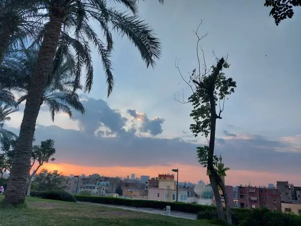 Photo of sunset views from Al-Azhar Park in Cairo