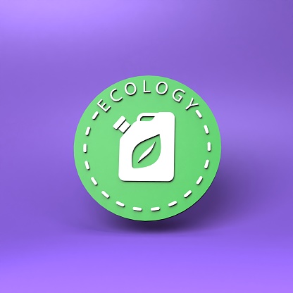 Eco fuel icon. Ecology concept. 3d render illustration.