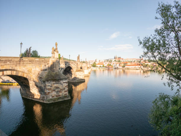 istock Prague cityscape from Charles bridge 1409086014