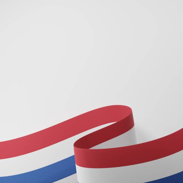 istock Netherland Waving Flag Ribbon Template Design Illustration 1409086291