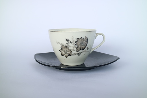 coffee cup with floral pattern