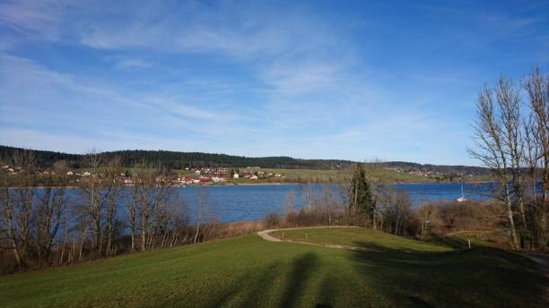 istock View over a lake, Lac St-Point, Doubs, France 1409101989