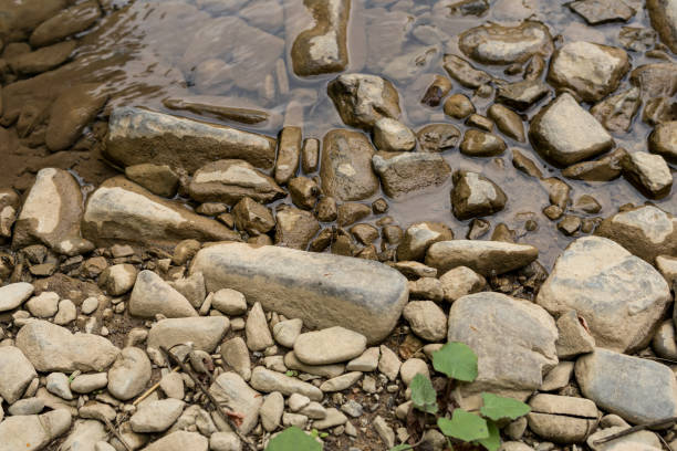 istock Top view of river stone and the water washes over them 1409112739