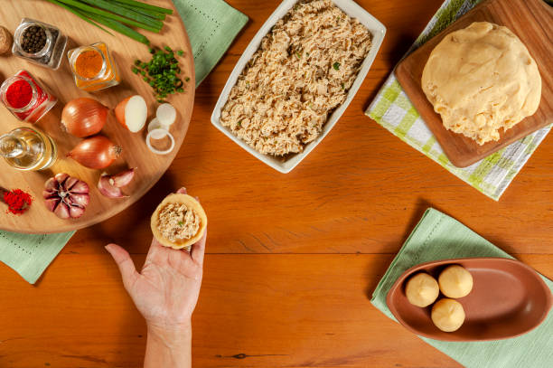 istock Brazilian chicken croquette - Chicken coxinha 1409122604