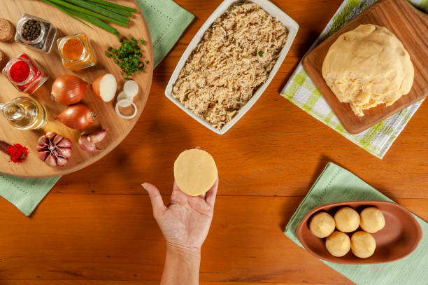 istock Brazilian chicken croquette - Chicken coxinha 1409122698