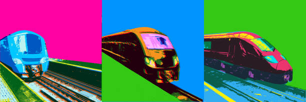 изображение на тему железнодорожных путешествий - concourse stock illustrations