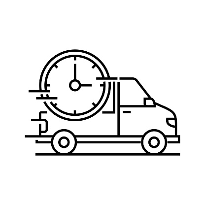 Express Delivery, Fast Delivery, Logistics line icon
