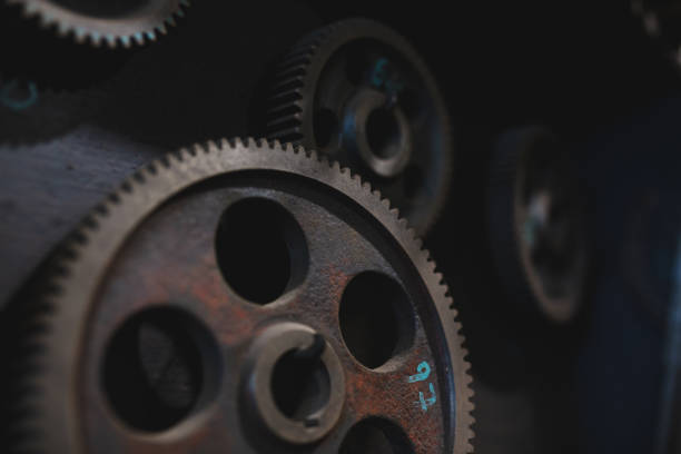 istock Close up of machine gears. 1409139794