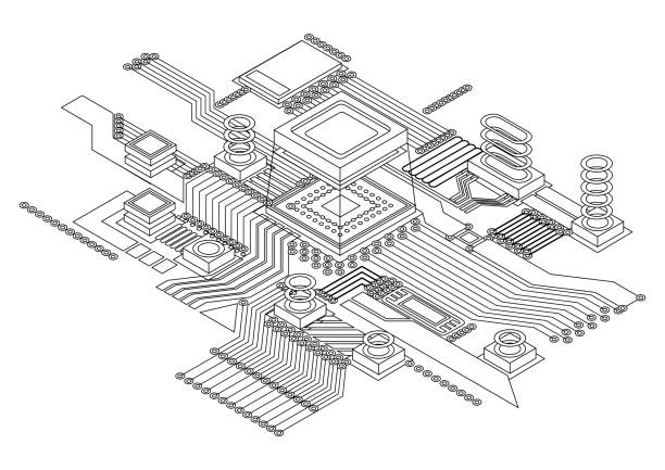 Microprocessor Line Drawings 990+ Pcb Assembly Line Stock Illustrations, Royalty-Free Vector ...