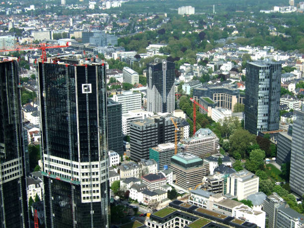Construction of Deutsche Bank in Frankfurt am Main