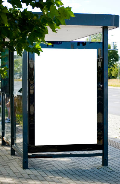 istock Outdoor advertising billboard at the bus stop. 1409157865