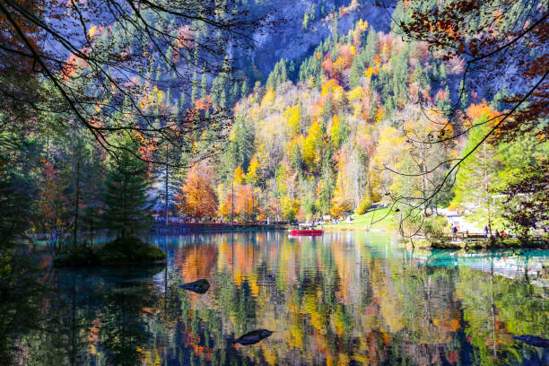 Sunny autumn day in Bernese Oberland, Switzerland