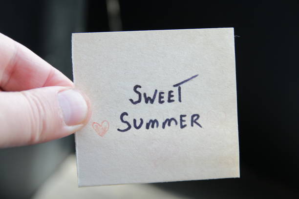 istock Sweet  summer. Creative concept. A tag with the inscription. 1409166960