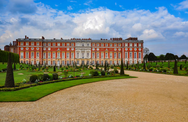 London, UK - April 2018: Hampton Court palace in London