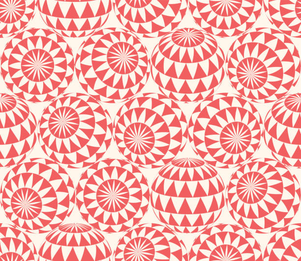 Checker Triangles Patterned Balls In Different Positions Vector Seamless Pattern Checkered Triangles Patterned 3D Balls In Different Positions Psychedelic Art Seamless Abstract Vector Red White Motley Background. Freaky Acid Trip Repetitive Wallpaper. Bizarre Hypnotic Abstraction check bounce stock illustrations
