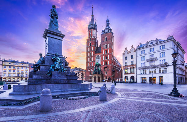 istock Krakow, Poland - Medieval Ryenek Square with the Cathedral 1409173425