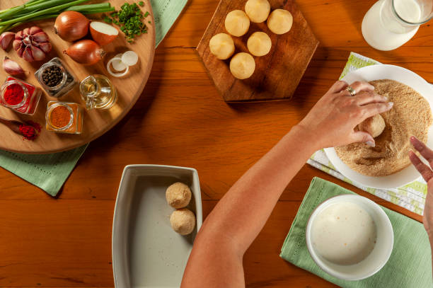 istock Brazilian chicken croquette - Coxinha de frango 1409174431