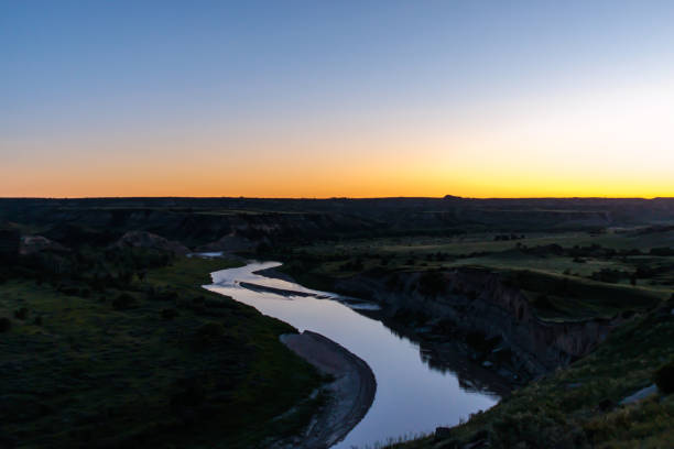 istock Sunset over the Missouri River 1409177602