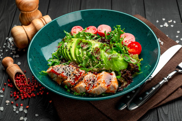 istock Asian salad with turkey and avocado 1409179427