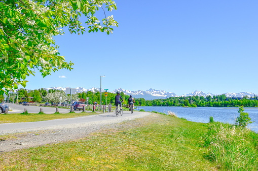 Anchorage, Alaska parks offer many opportunities to ride bikes. Those who chose to take the trails will experience miles of scenic trails.